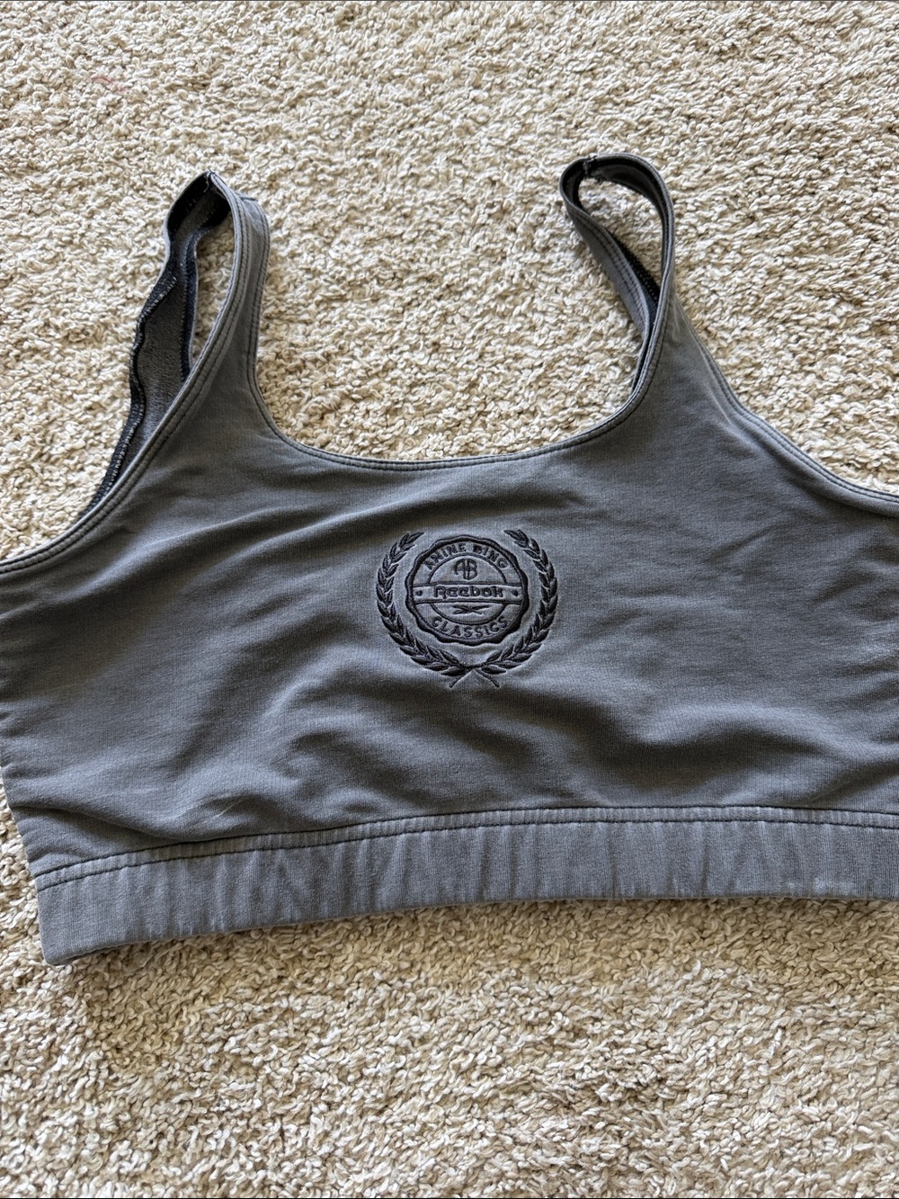 Anine Bing X Reebok Women's Gray Sports Bra